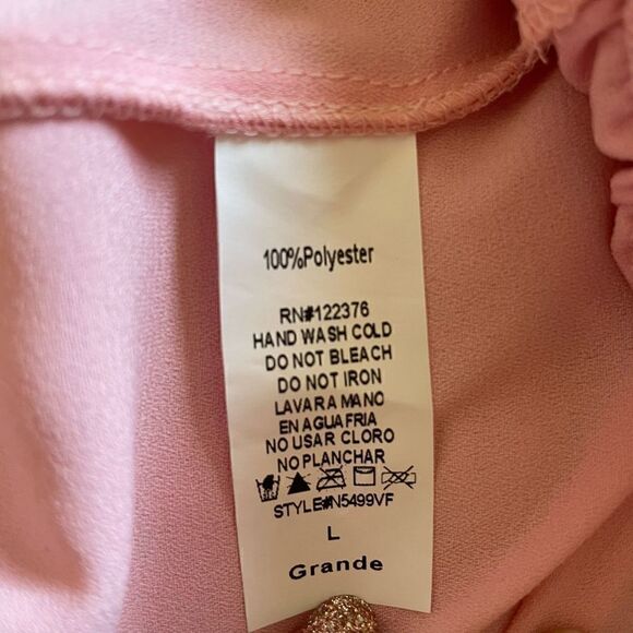 Mustard Seed Front Tie Romper Pink Size Large - Picture 7 of 7